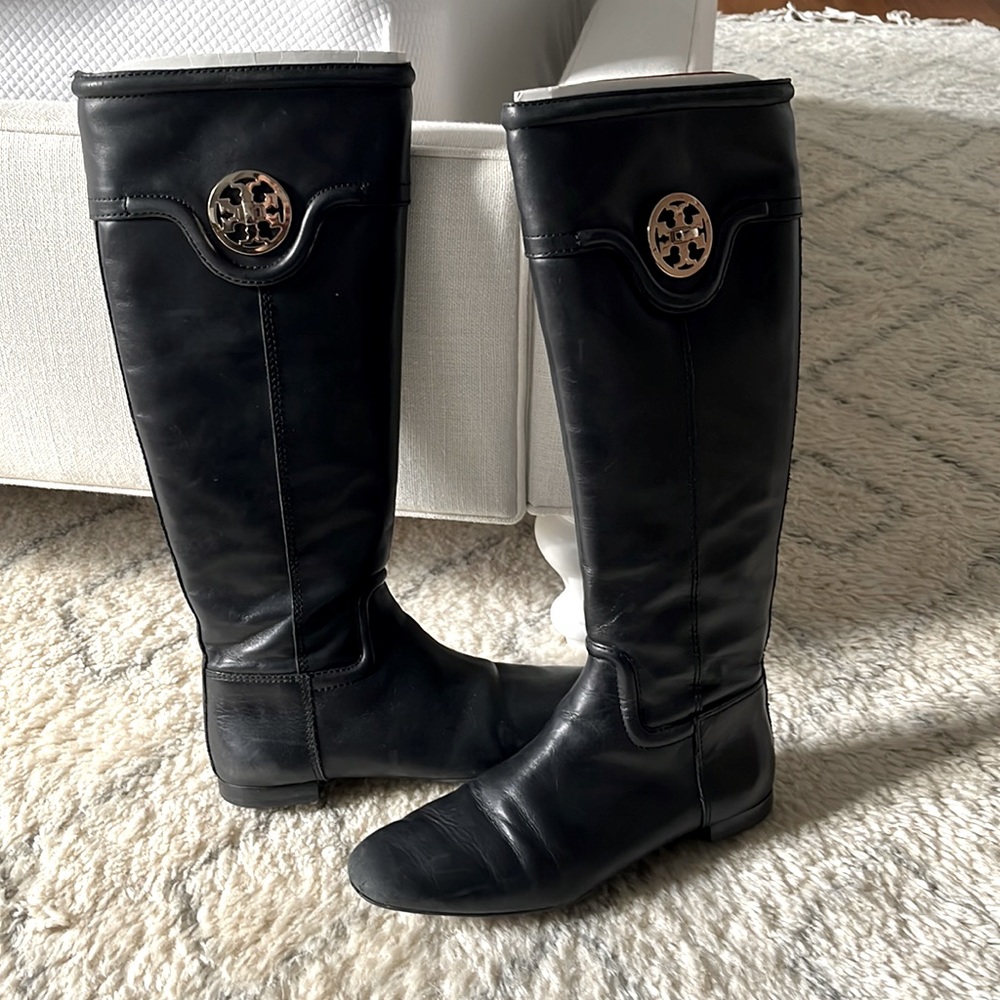 Tory Burch Leather Selma Flat Boots